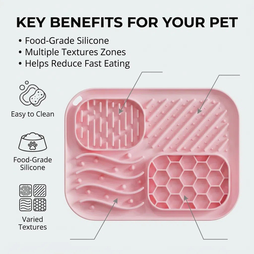 JB's World Dog Slow Feeder Bowl with Suction Cup