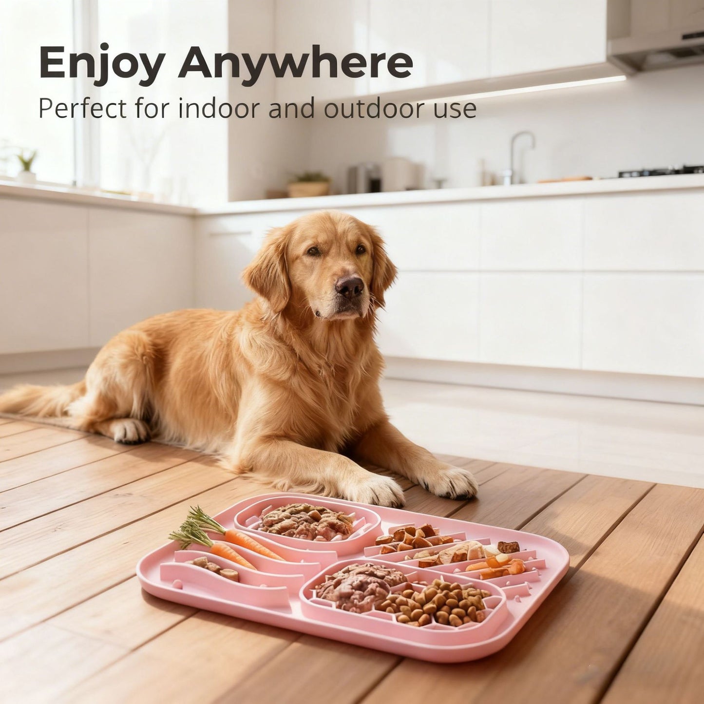 JB's World Dog Slow Feeder Bowl with Suction Cup